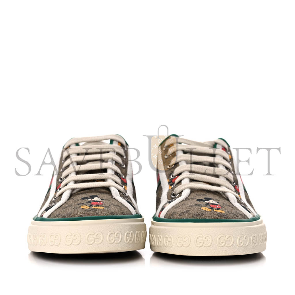 GUCCI X DISNEY MINI VINTAGE GG SUPREME MONOGRAM MICKEY MOUSE 1977 TENNIS SNEAKERS
